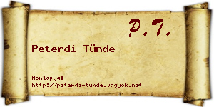 Peterdi Tünde névjegykártya